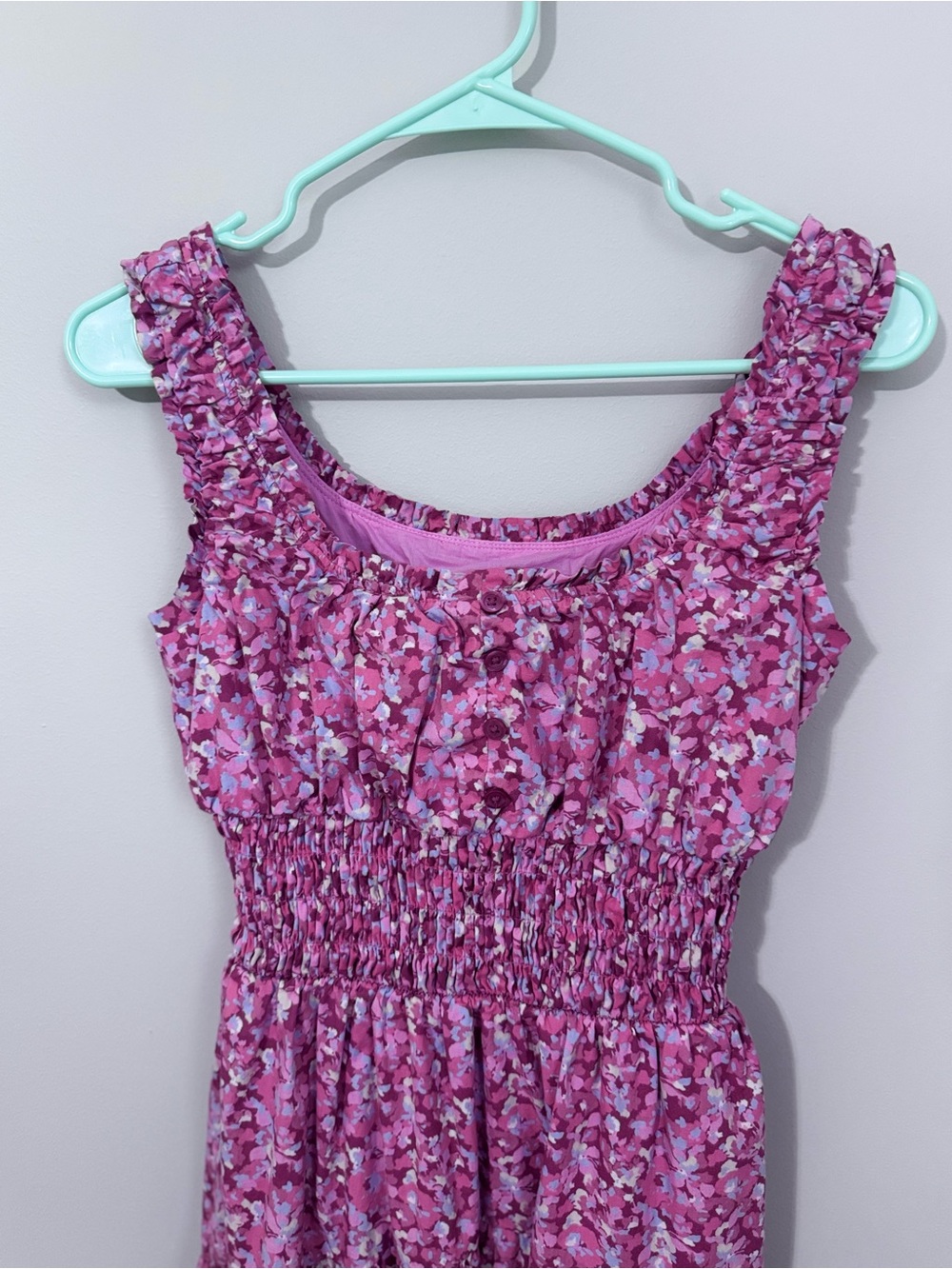 Universal Thread Sleeveless button front smocked maxi empire waist dress XS